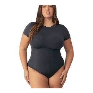 Pinsy Butter Sculpt Tee Bodysuit-1X-GREY